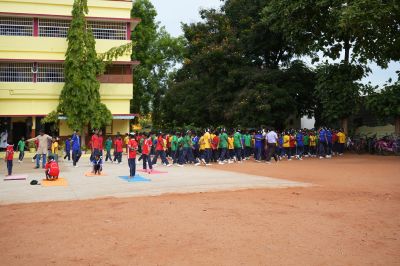 Students in the Schoolyard